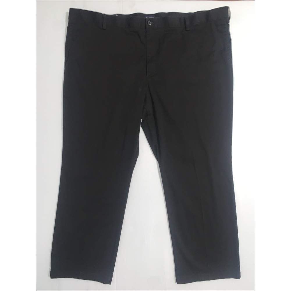 Dockers Men's 52x32 Easy Khaki Classic Fit Stretch Black Pants Office Workwear